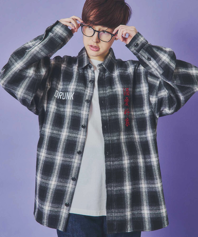 JACKROSE(ジャックローズ) |YOIDORE/酔いどれ 酒愛好家 チェックシャツ LS(MENS)