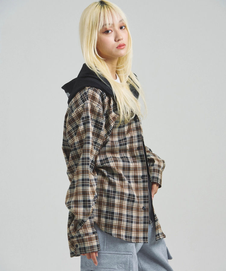 JACKROSE(ジャックローズ) |GA HOOD-LAYER CHECK LS SHIRT(MENS)