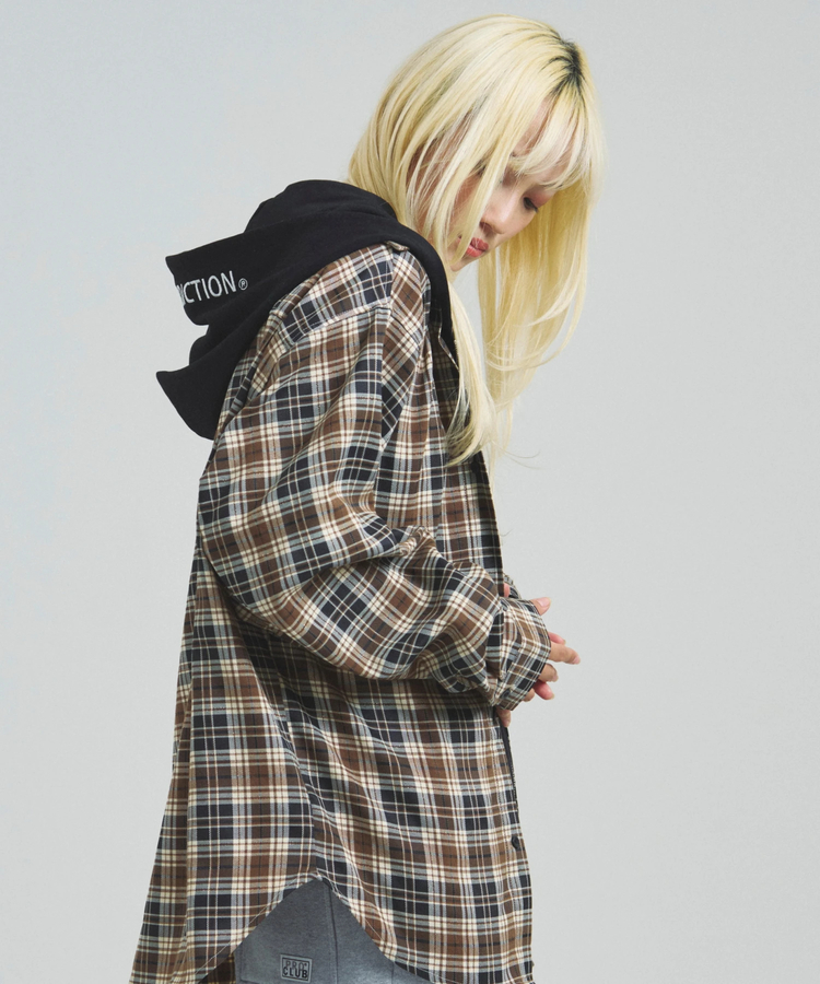 JACKROSE(ジャックローズ) |GA HOOD-LAYER CHECK LS SHIRT(MENS)