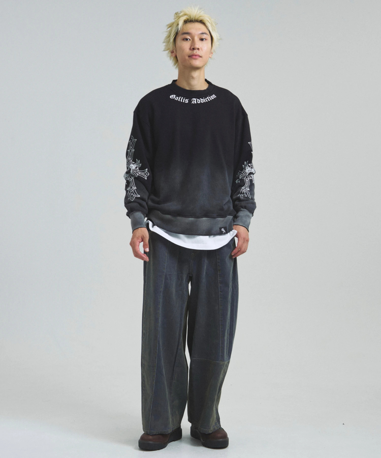 JACKROSE(ジャックローズ) |GA GRADATION加工 CROSS CREW(MENS)