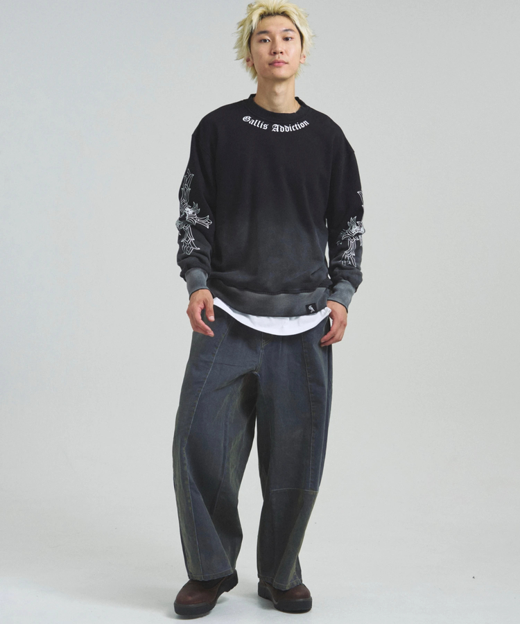 JACKROSE(ジャックローズ) |GA GRADATION加工 CROSS CREW(MENS)