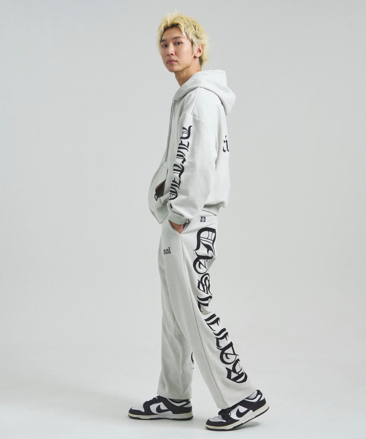JACKROSE(ジャックローズ) |GA SUEDE OLD ENGLISH刺繍 ZIP-HOODIE(MENS)