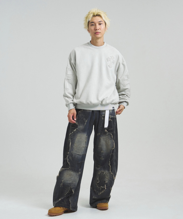 JACKROSE(ジャックローズ) |GA SUEDE EMBOSS CREW(MENS)