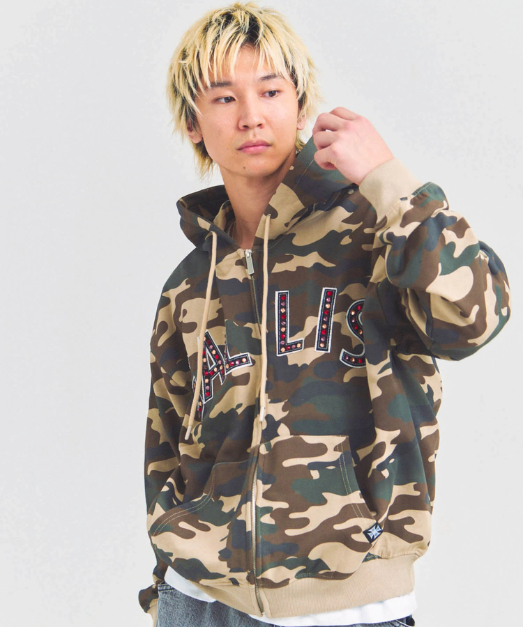 JACKROSE(ジャックローズ) |GA STONE 柄ZIP HOODIE(MENS)