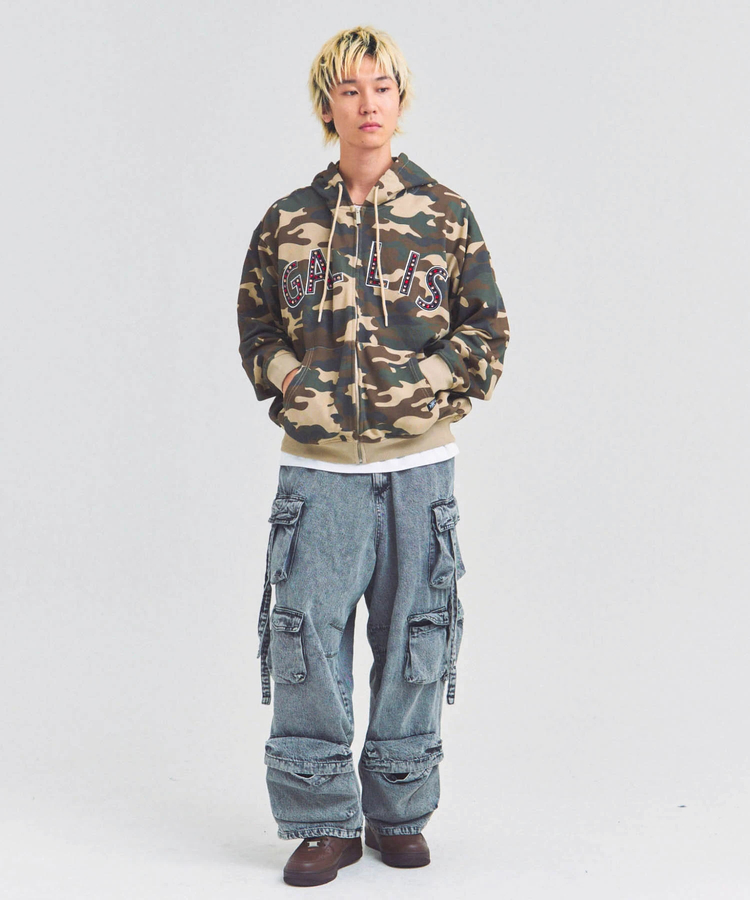 JACKROSE(ジャックローズ) |GA STONE 柄ZIP HOODIE(MENS)