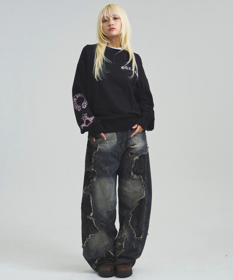 JACKROSE(ジャックローズ) |GA COLOR刺繍&PRINT CREW(MENS)