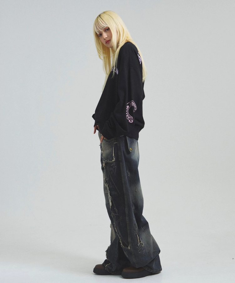 JACKROSE(ジャックローズ) |GA COLOR刺繍&PRINT CREW(MENS)