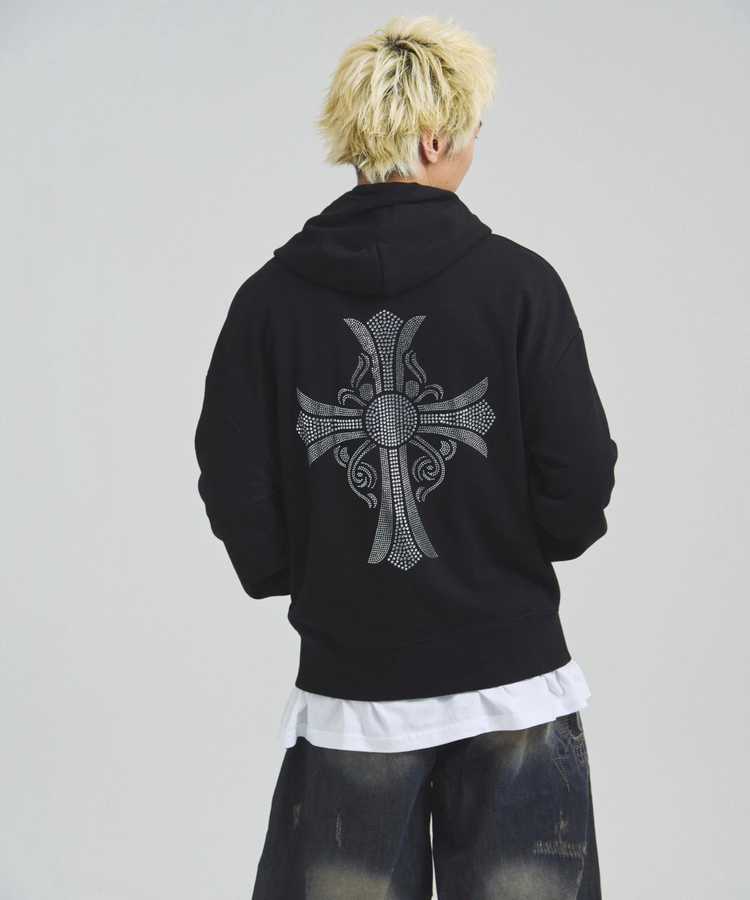 JACKROSE(ジャックローズ) |GA STONE-CROSS ZIP HOODIE(MENS)