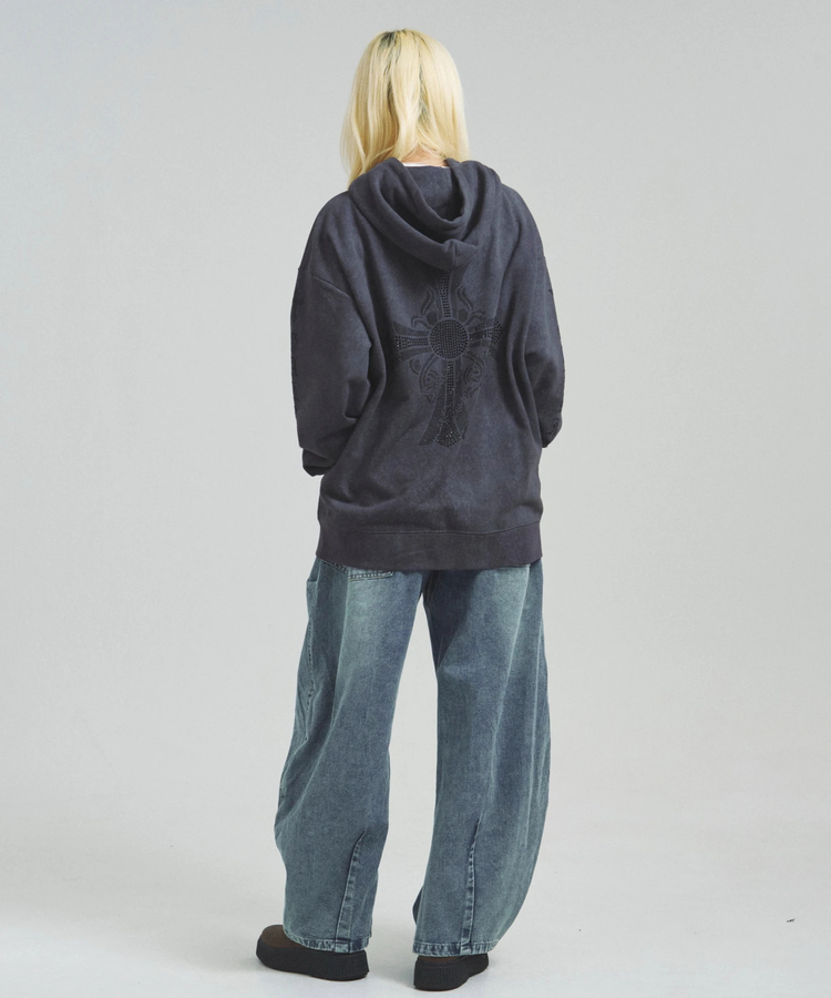 JACKROSE(ジャックローズ) |GA STONE-CROSS ZIP HOODIE(MENS)