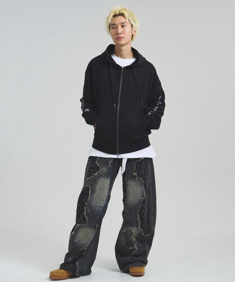 JACKROSE(ジャックローズ) |GA STONE-CROSS ZIP HOODIE(MENS)