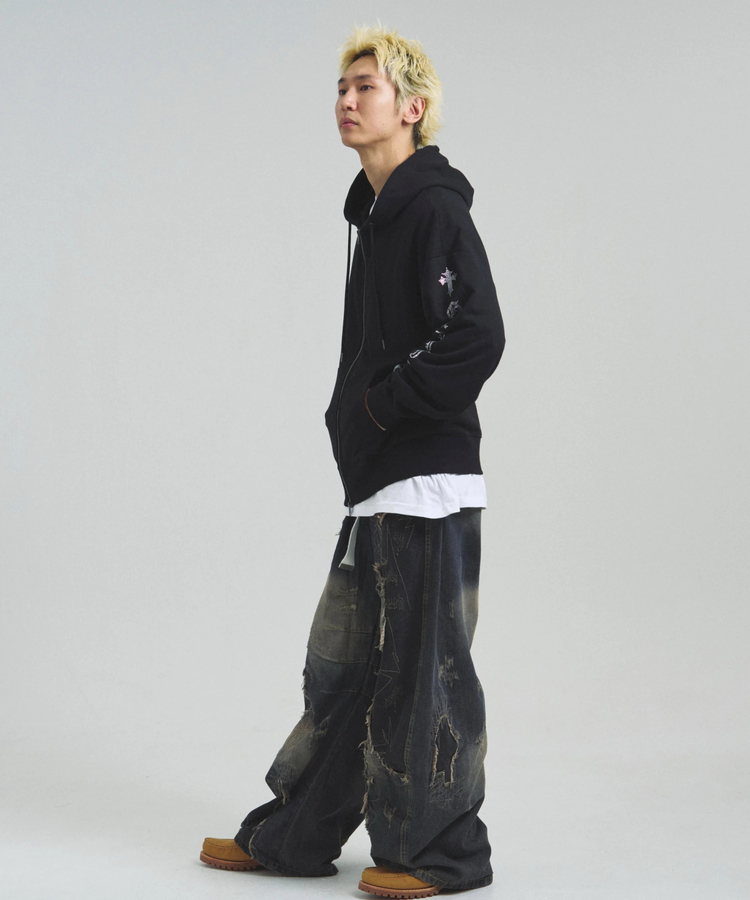 JACKROSE(ジャックローズ) |GA STONE-CROSS ZIP HOODIE(MENS)