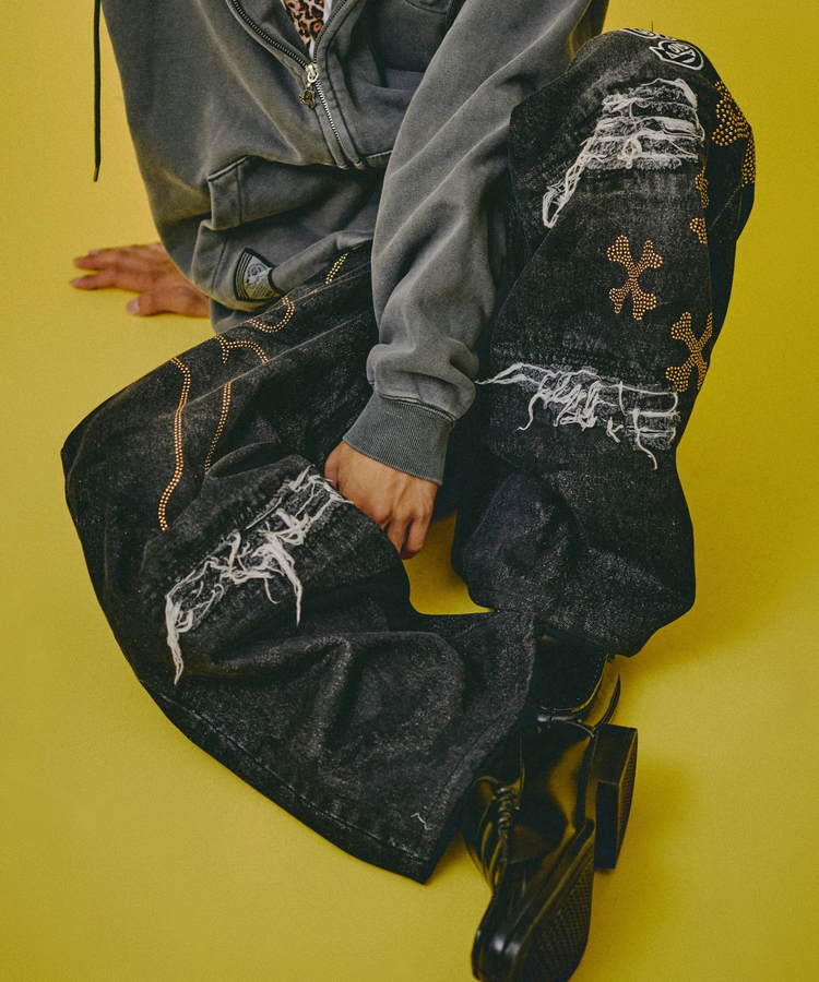 JACKROSE(ジャックローズ) |GALFY/ガルフィー ピカピカ骨骨レーザーかも?デニム(MENS)