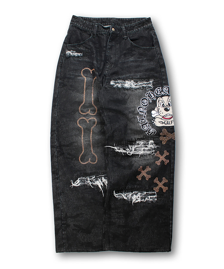 JACKROSE(ジャックローズ) |GALFY/ガルフィー ピカピカ骨骨レーザーかも?デニム(MENS)