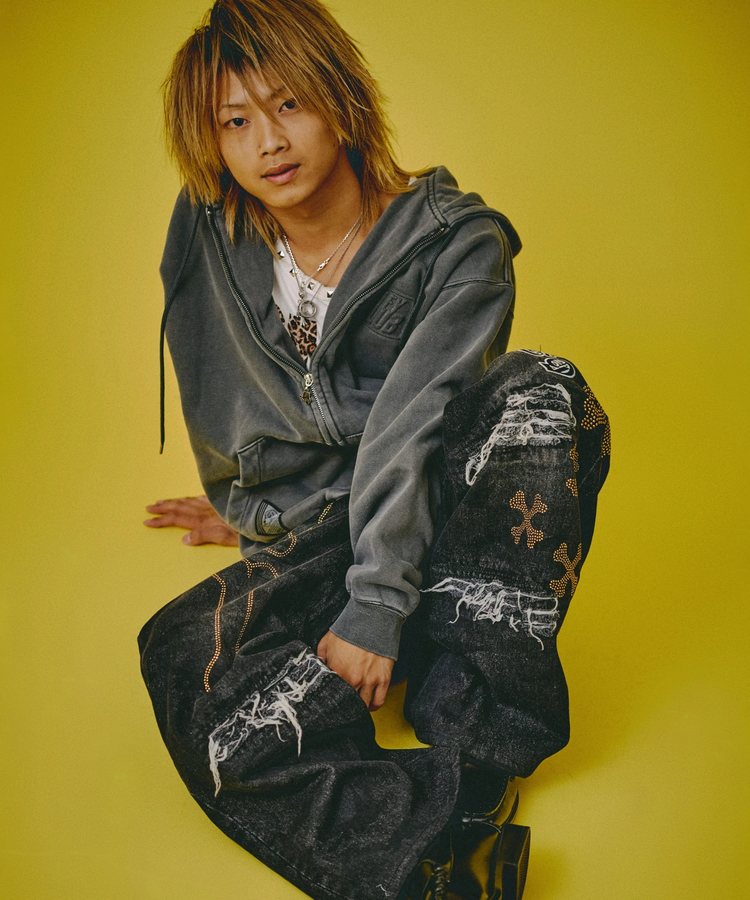 GALFY/ガルフィー ピカピカ骨骨レーザーかも?デニム(MENS