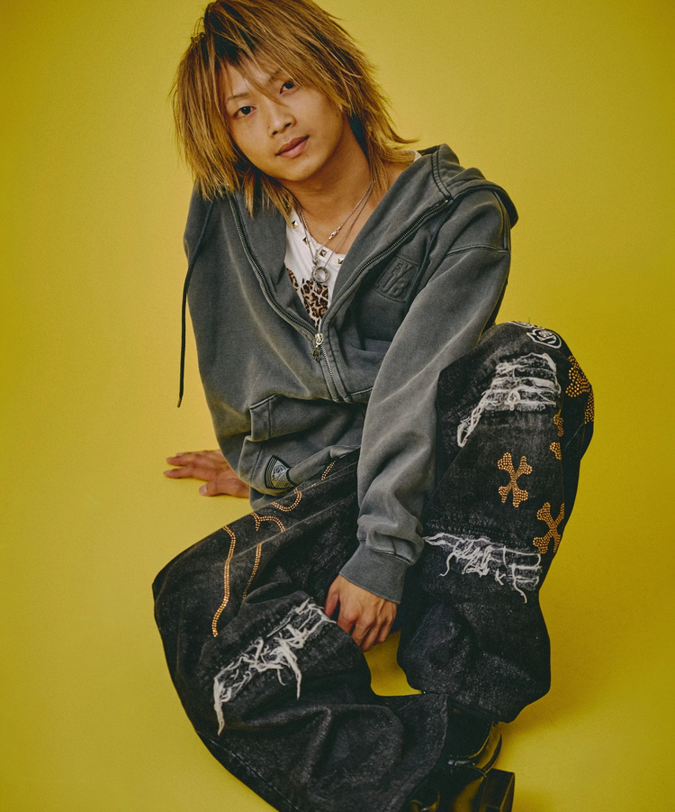 GALFY/ガルフィー ピカピカ骨骨レーザーかも?デニム(MENS