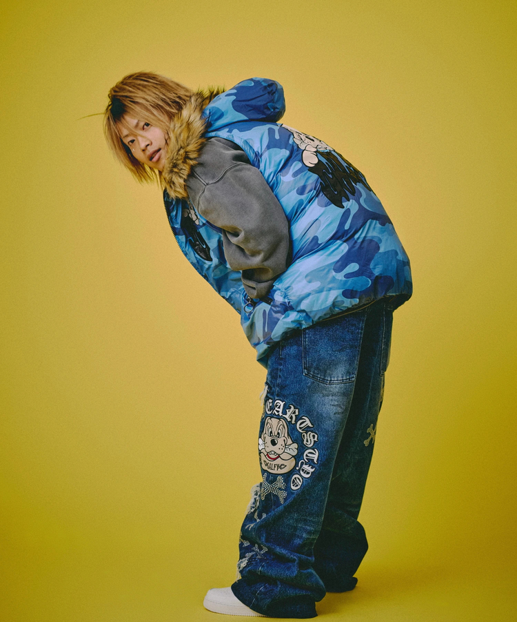 GALFY/ガルフィー ピカピカ骨骨レーザーかも?デニム(MENS