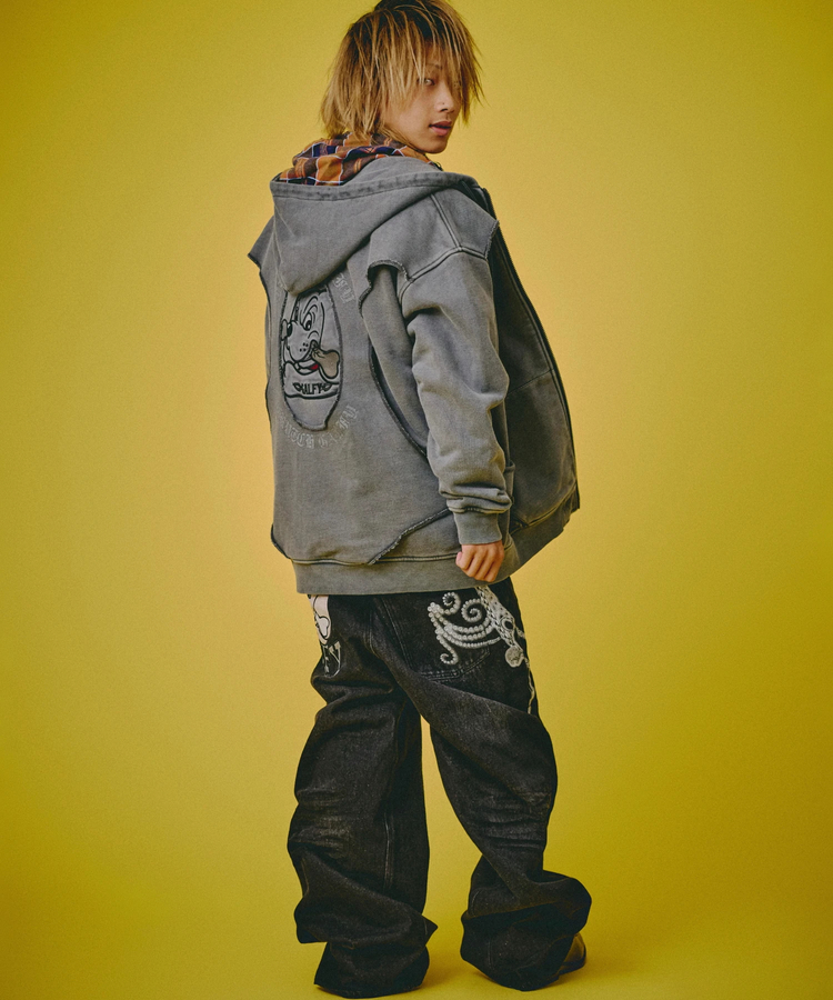 JACKROSE(ジャックローズ) |GALFY/ガルフィー 穴の向こうにわんちゃんパーカー(MENS)