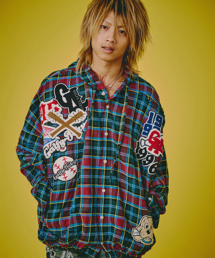 JACKROSE(ジャックローズ) |GALFY/ガルフィー ワッペンだらけチェックシャツパーカー(MENS)