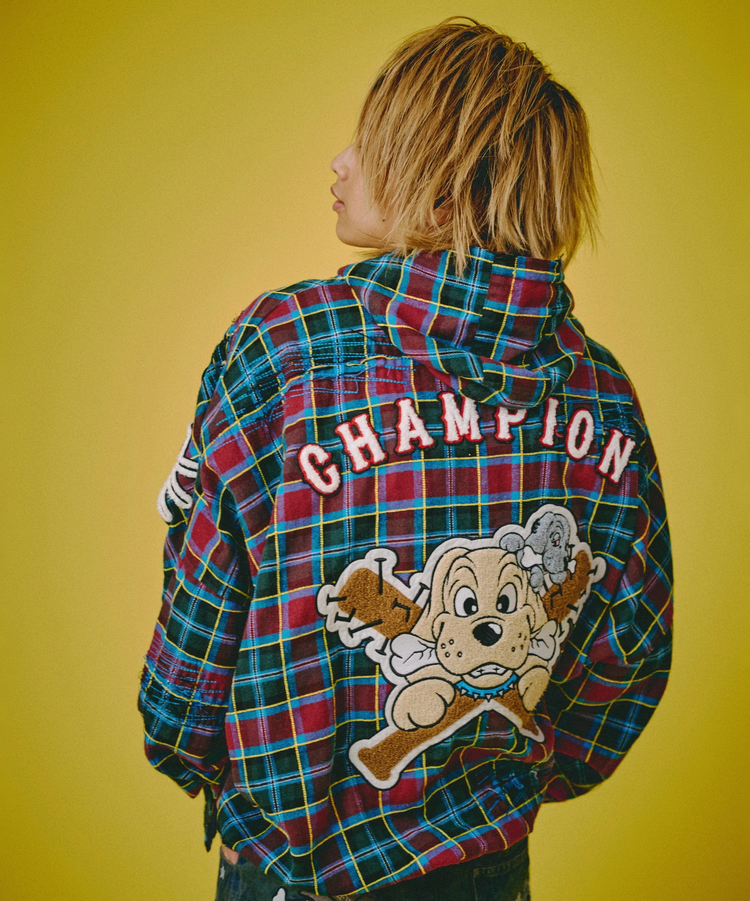 JACKROSE(ジャックローズ) |GALFY/ガルフィー ワッペンだらけチェックシャツパーカー(MENS)