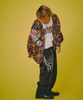 JACKROSE(ジャックローズ) |GALFY/ガルフィー ワッペンだらけチェックシャツパーカー(MENS)