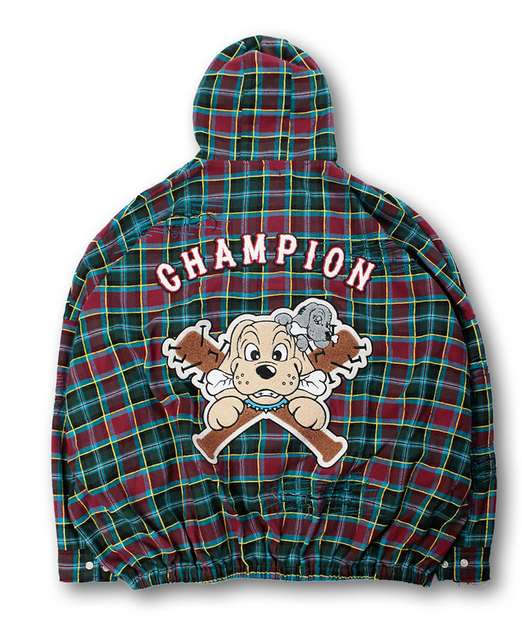 JACKROSE(ジャックローズ) |GALFY/ガルフィー ワッペンだらけチェックシャツパーカー(MENS)