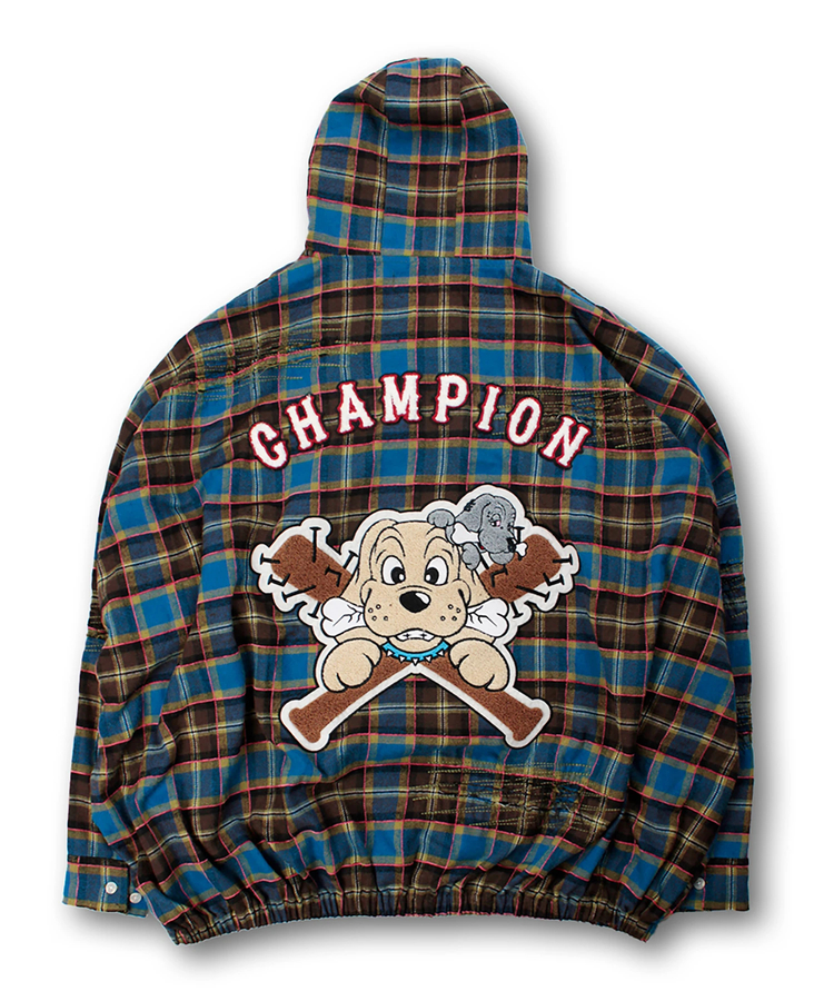 JACKROSE(ジャックローズ) |GALFY/ガルフィー ワッペンだらけチェックシャツパーカー(MENS)