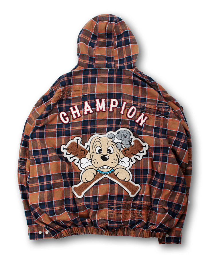 JACKROSE(ジャックローズ) |GALFY/ガルフィー ワッペンだらけチェックシャツパーカー(MENS)