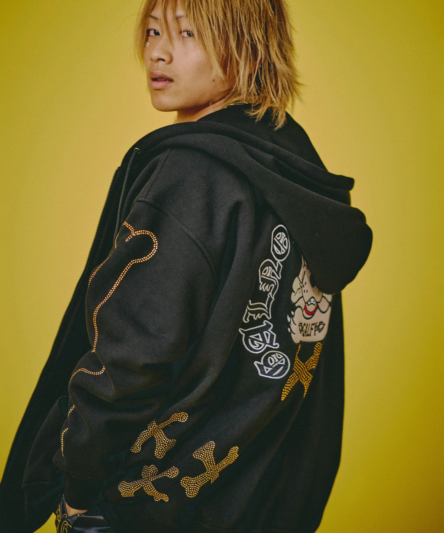 GALFY/ガルフィー ピカピカ骨骨パーカー(MENS)｜ファッション通販