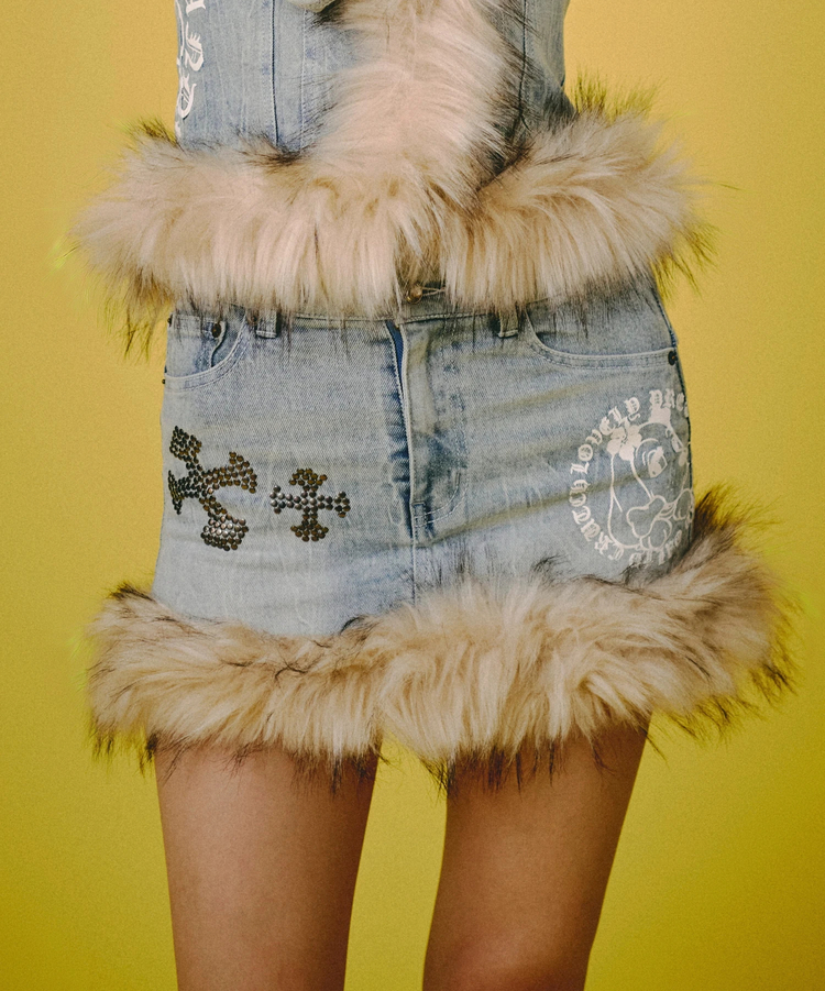 JACKROSE(ジャックローズ) |GALFY/ガルフィー ぎゃるちゃんファーデニムミニ(WOMENS)