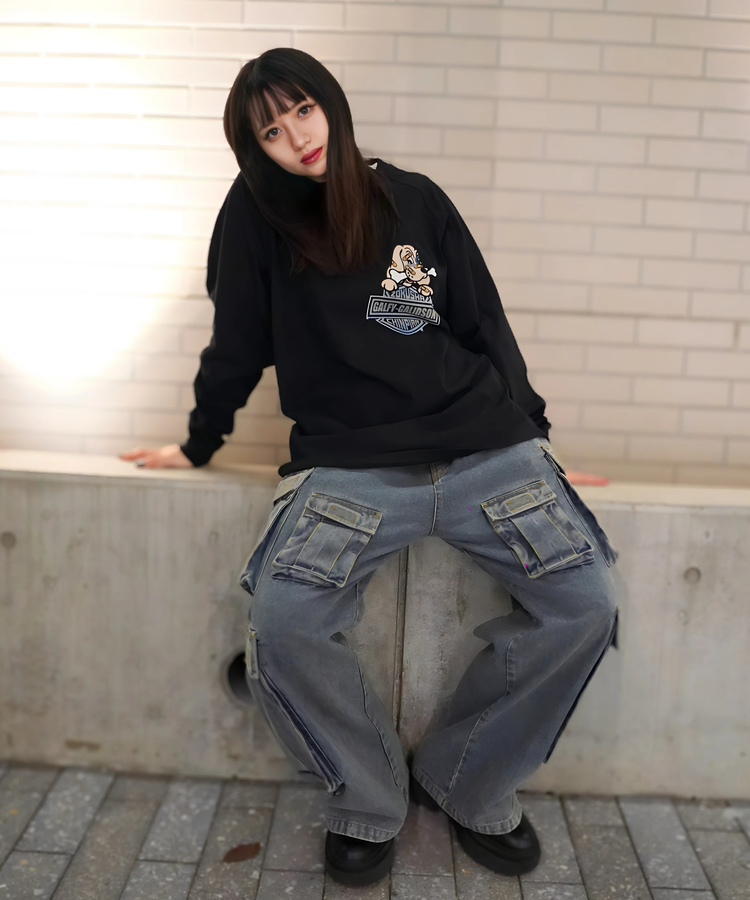 JACKROSE(ジャックローズ) |【GALFY×GALLIS ADDICTION】バイク乗りロンTee(MENS)