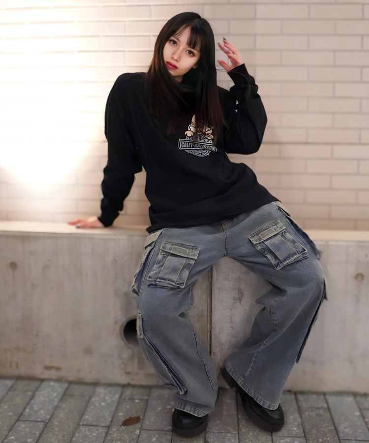 JACKROSE(ジャックローズ) |【GALFY×GALLIS ADDICTION】バイク乗りロンTee(MENS)