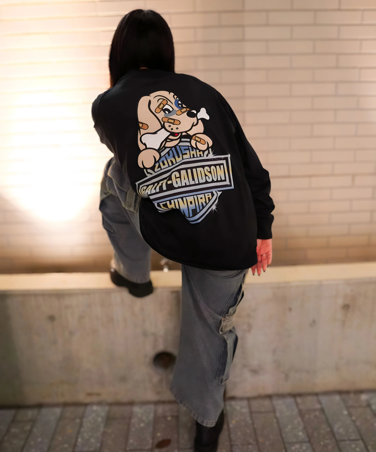 JACKROSE(ジャックローズ) |【GALFY×GALLIS ADDICTION】バイク乗りロンTee(MENS)