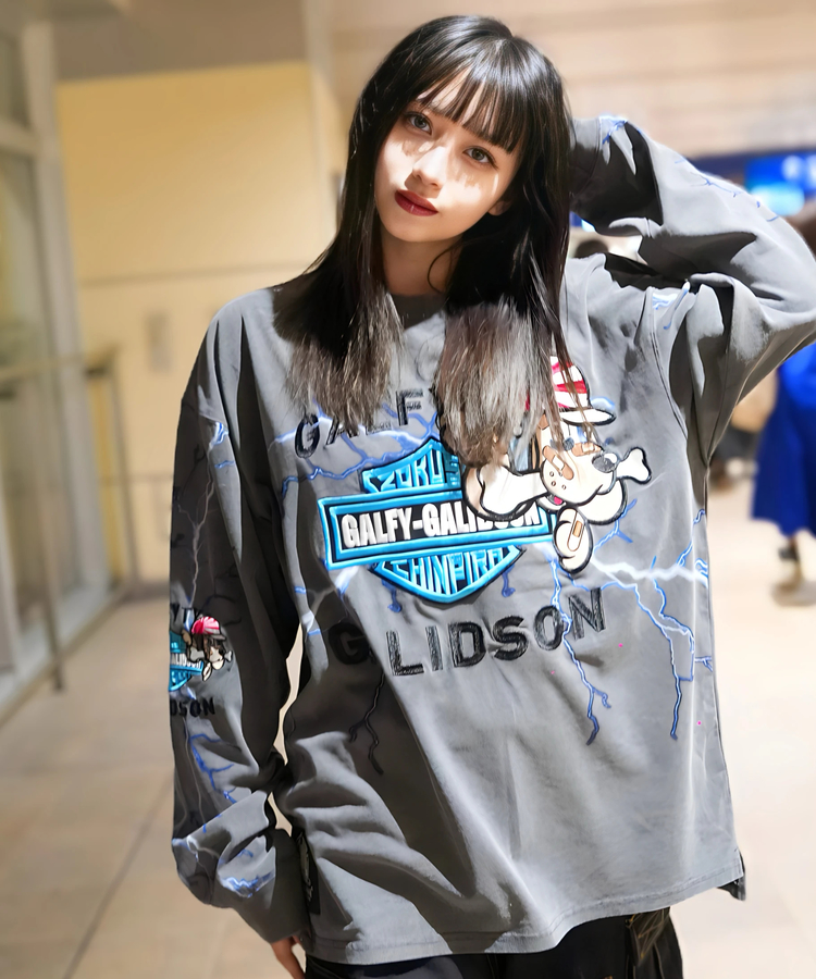 JACKROSE(ジャックローズ) |【GALFY×GALLIS ADDICTION】バイク乗りロンTee(MENS)