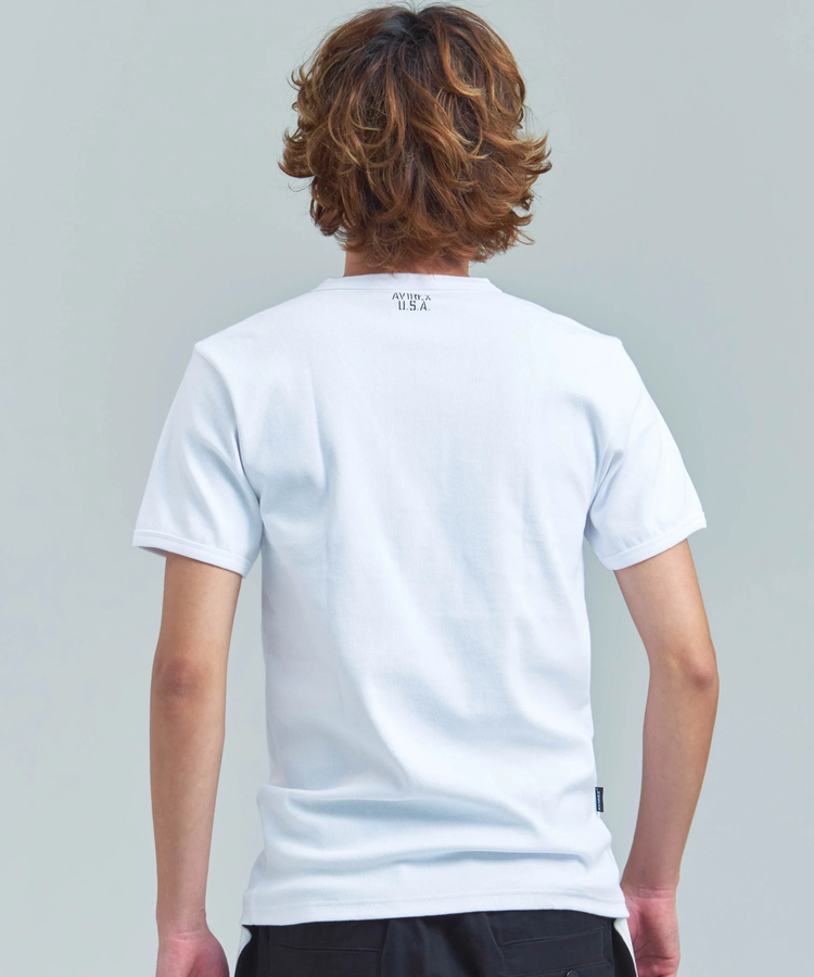 JACKROSE(ジャックローズ) |AVIREX/アヴィレックス DAILY S/S RIB HENLY NECK TEE(MENS)