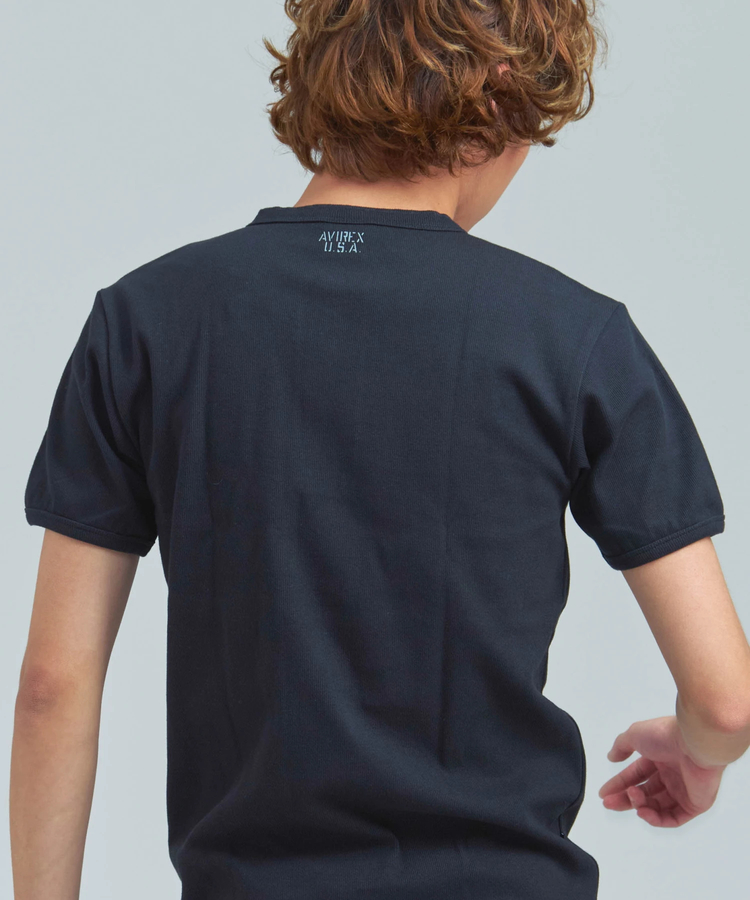 JACKROSE(ジャックローズ) |AVIREX/アヴィレックス DAILY S/S RIB HENLY NECK TEE(MENS)