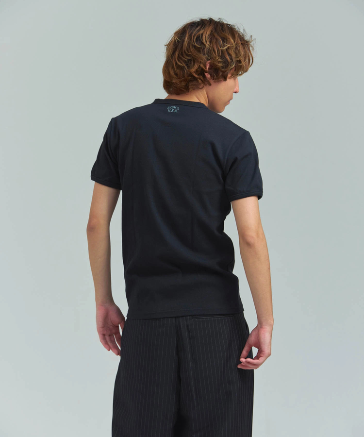 JACKROSE(ジャックローズ) |AVIREX/アヴィレックス DAILY S/S RIB HENLY NECK TEE(MENS)