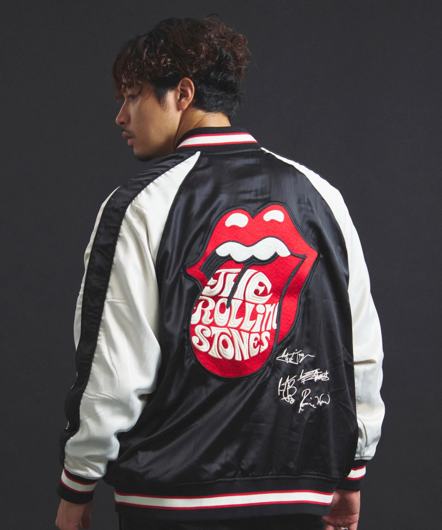ジャックローズ　The Rolling Stones スカジャン　リバーシブル The Rolling Stones×JACKROSE】 Lips&Tongue シグネチャー