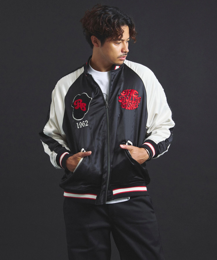JACKROSE(ジャックローズ) |【The Rolling Stones×JACKROSE】 Lips&Tongue シグネチャーリバーシブルスカジャン(MENS)