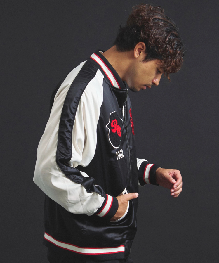 JACKROSE(ジャックローズ) |【The Rolling Stones×JACKROSE】 Lips&Tongue シグネチャーリバーシブルスカジャン(MENS)
