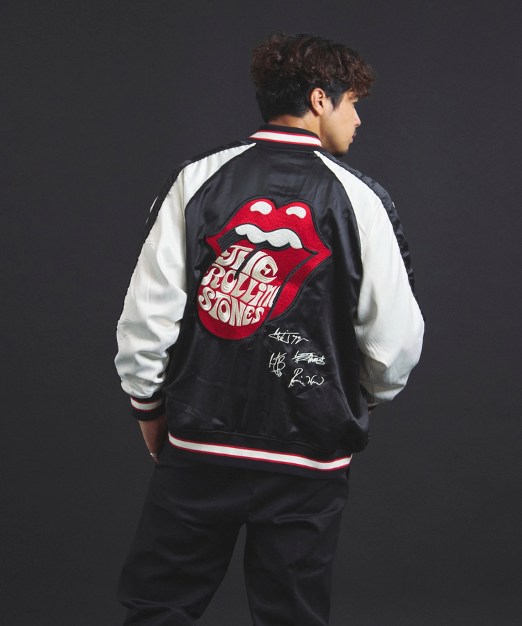 JACKROSE(ジャックローズ) |【The Rolling Stones×JACKROSE】 Lips&Tongue シグネチャーリバーシブルスカジャン(MENS)