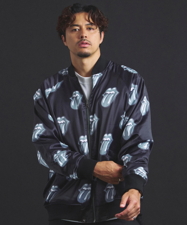 JACKROSE(ジャックローズ) |【The Rolling Stones×JACKROSE】 Lips&Tongue シグネチャーリバーシブルスカジャン(MENS)