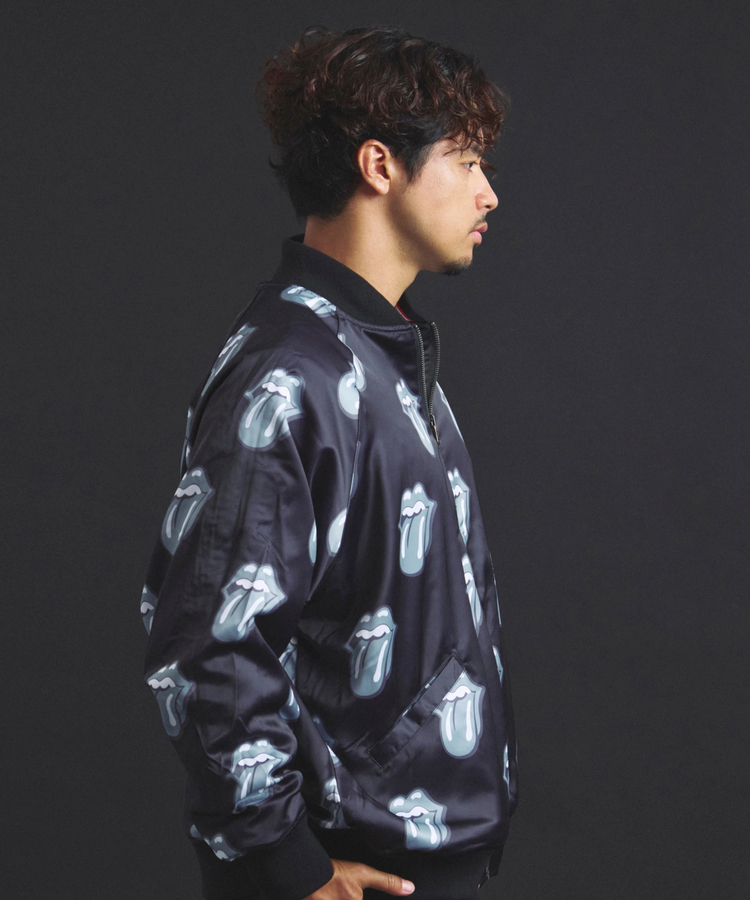 JACKROSE(ジャックローズ) |【The Rolling Stones×JACKROSE】 Lips&Tongue シグネチャーリバーシブルスカジャン(MENS)