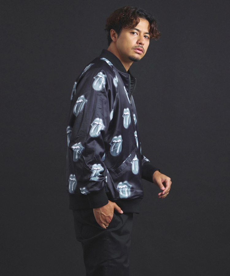 JACKROSE(ジャックローズ) |【The Rolling Stones×JACKROSE】 Lips&Tongue シグネチャーリバーシブルスカジャン(MENS)