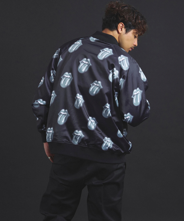 JACKROSE(ジャックローズ) |【The Rolling Stones×JACKROSE】 Lips&Tongue シグネチャーリバーシブルスカジャン(MENS)
