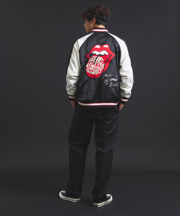 JACKROSE(ジャックローズ) |【The Rolling Stones×JACKROSE】 Lips&Tongue シグネチャーリバーシブルスカジャン(MENS)