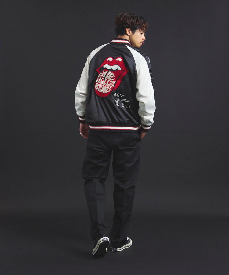 JACKROSE(ジャックローズ) |【The Rolling Stones×JACKROSE】 Lips&Tongue シグネチャーリバーシブルスカジャン(MENS)