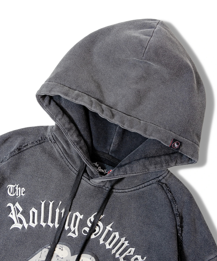 JACKROSE(ジャックローズ) |【The Rolling Stones×JACKROSE】 Lips&Tongue ヒョウ柄切替プルパーカー(MENS)
