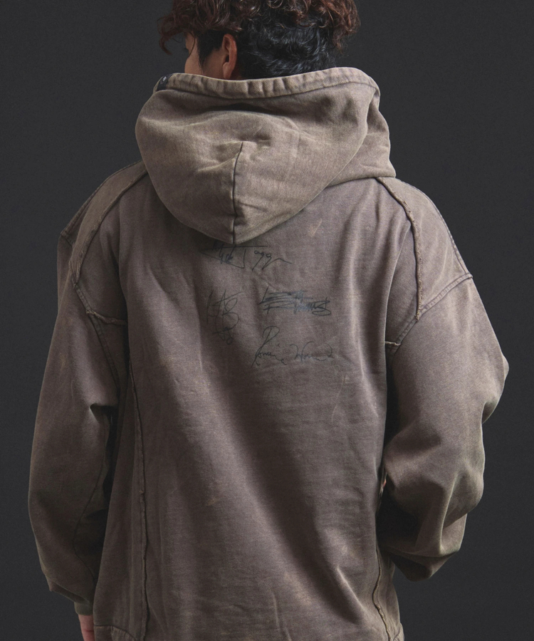 JACKROSE(ジャックローズ) |【The Rolling Stones×JACKROSE】 Lips&Tongue ヒョウ柄切替プルパーカー(MENS)