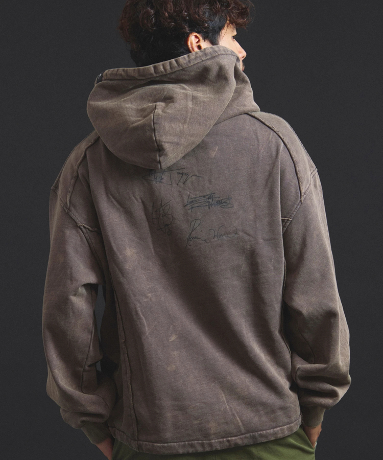 JACKROSE(ジャックローズ) |【The Rolling Stones×JACKROSE】 Lips&Tongue ヒョウ柄切替プルパーカー(MENS)