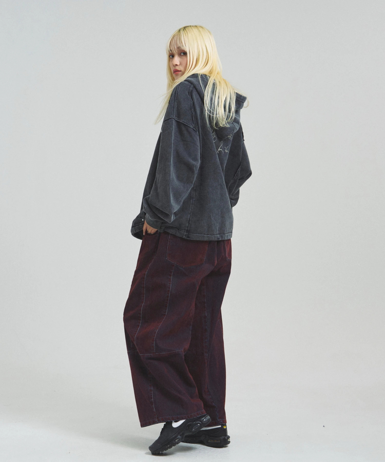 JACKROSE(ジャックローズ) |【The Rolling Stones×JACKROSE】 Lips&Tongue ヒョウ柄切替プルパーカー(MENS)